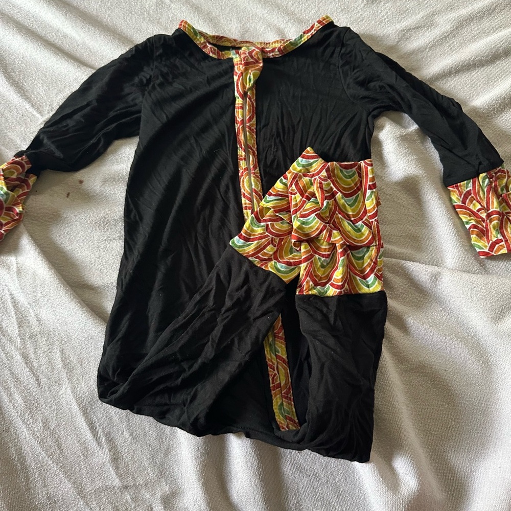 Rainbow Baby long sleeve bamboo footy